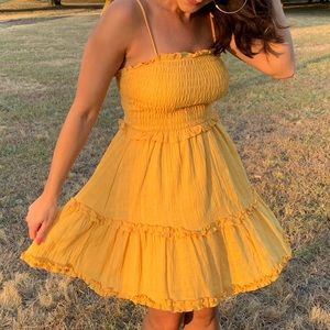 Marigold Trendy Tiered Dress